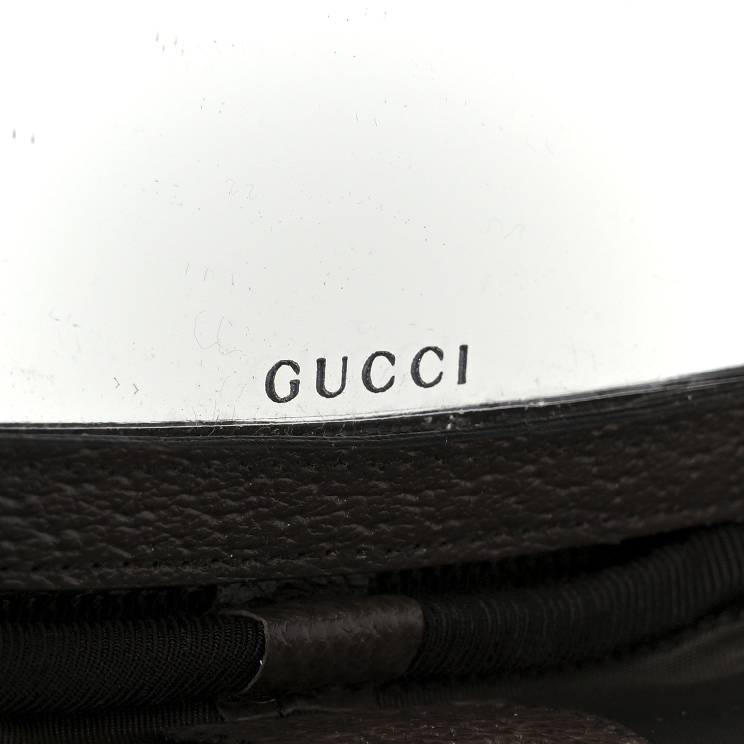 Gucci GG Supreme Monogram Textured Calfskin Web Ophidia Vanity Cosmetic Case Beige Ebony New Acero 7 of 11