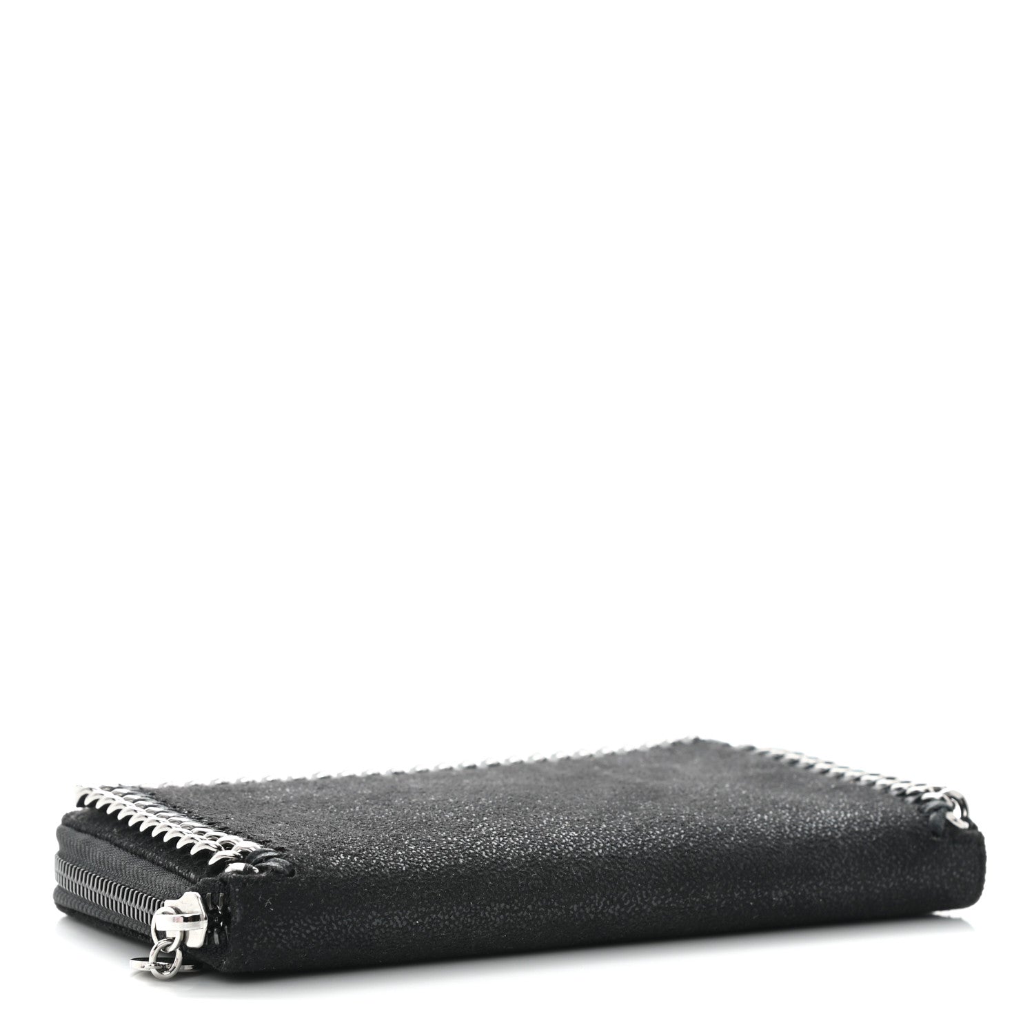 Stella McCartney Shaggy Deer Falabella Zip Around Wallet Black 4 of 9