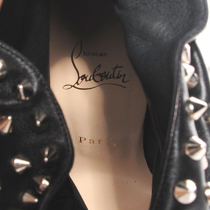 Christian Louboutin Nappa Guerilla 120 Spiked Open Toe Booties 38 Black 7 of 7