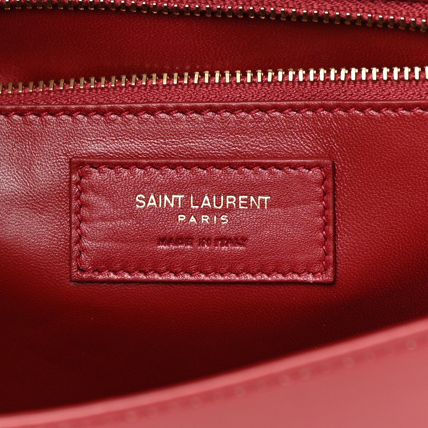 Saint Laurent Box Calfskin Le Carre Satchel Opyum Red 6 of 17