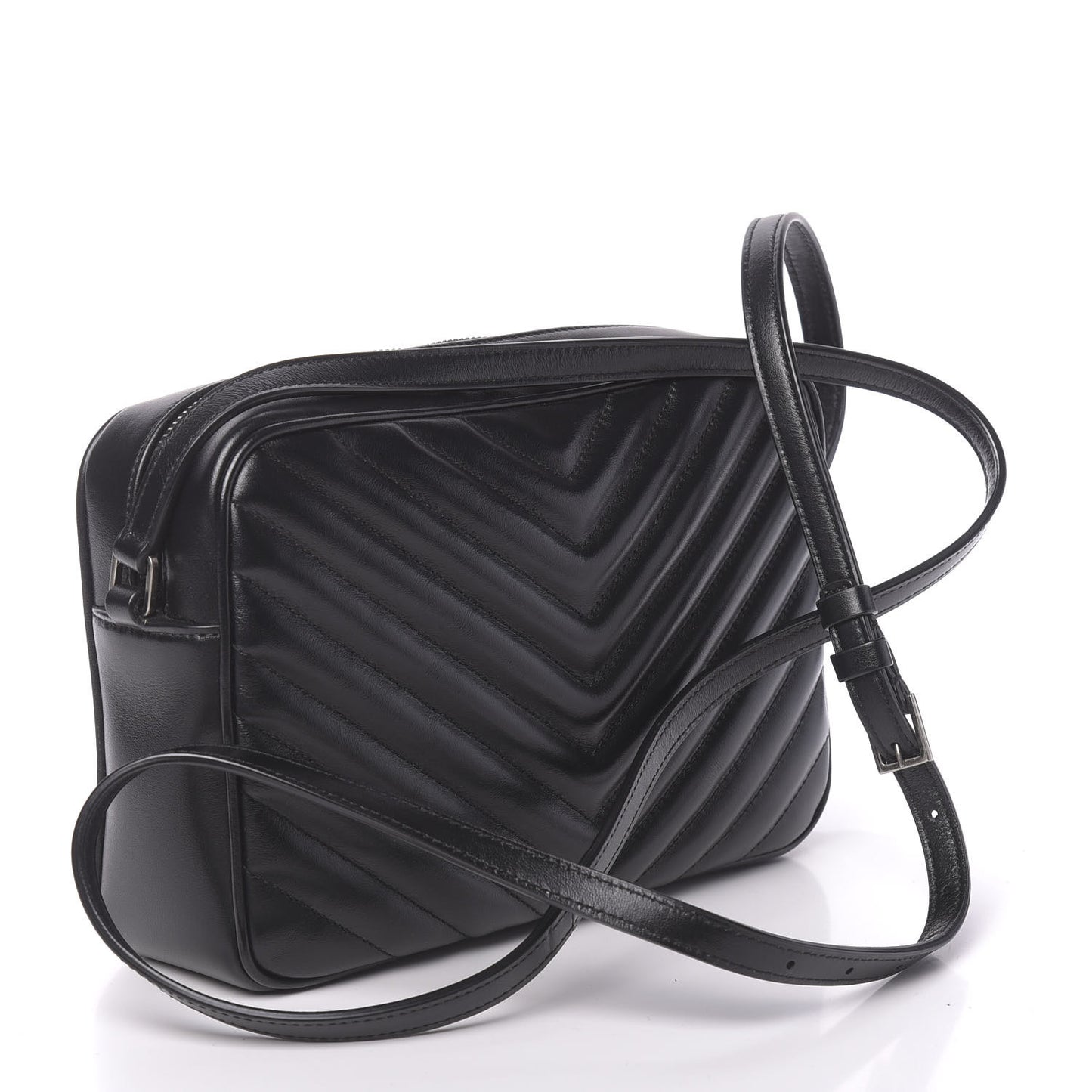 Calfskin Matelasse Monogram Lou Camera Bag Black
