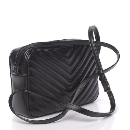 Saint Laurent Calfskin Matelasse Monogram Lou Camera Bag Black 3 of 9