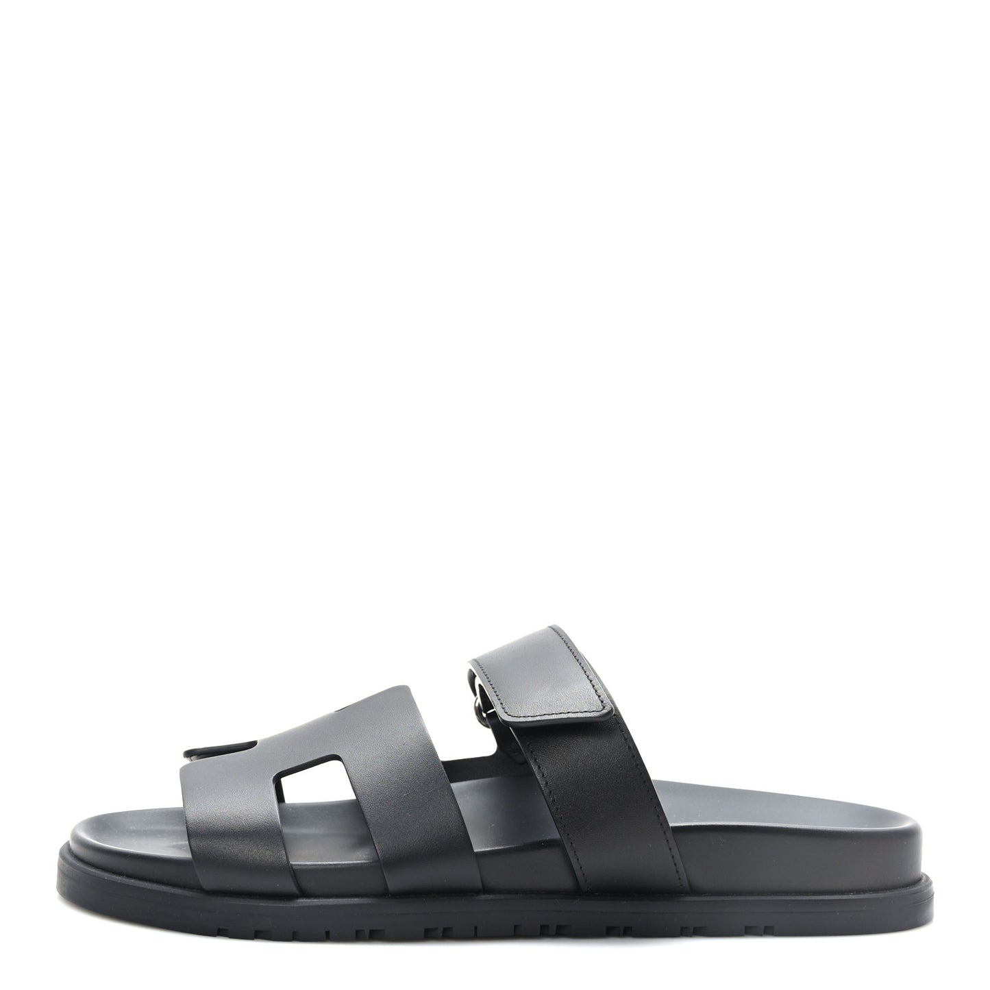 Calfskin Womens Chypre Sandals 39.5 Black