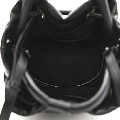 Balenciaga Nappa Calfskin Quilted Touch B Bucket Bag Black 5 of 9