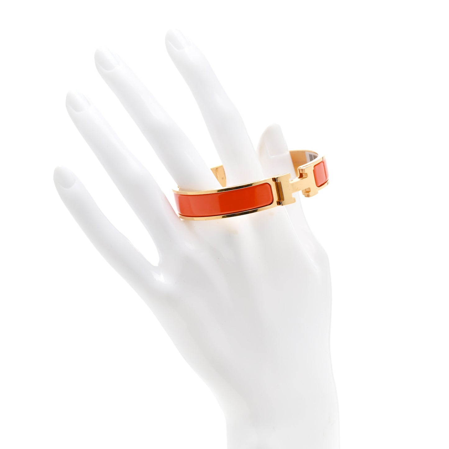 Enamel Narrow Clic Clac H Bracelet GM Orange