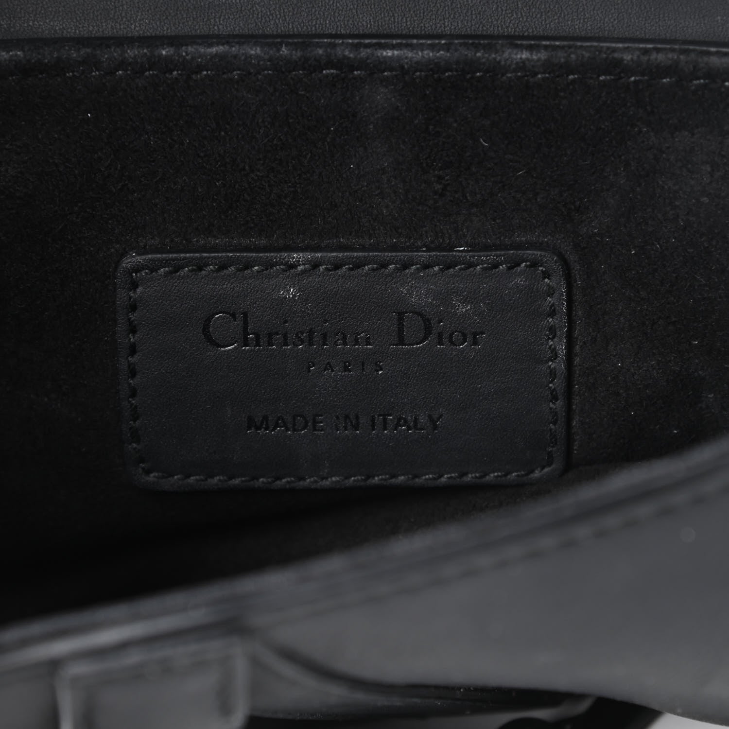 Christian Dior Ultra Matte Calfskin Mini Saddle Bag Black 6 of 15