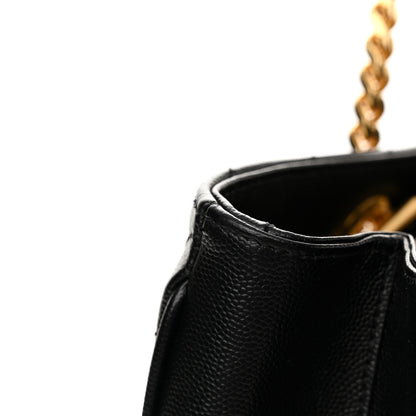 Saint Laurent Grain De Poudre Matelasse Chevron Monogram Shopping Bag Black 11 of 14