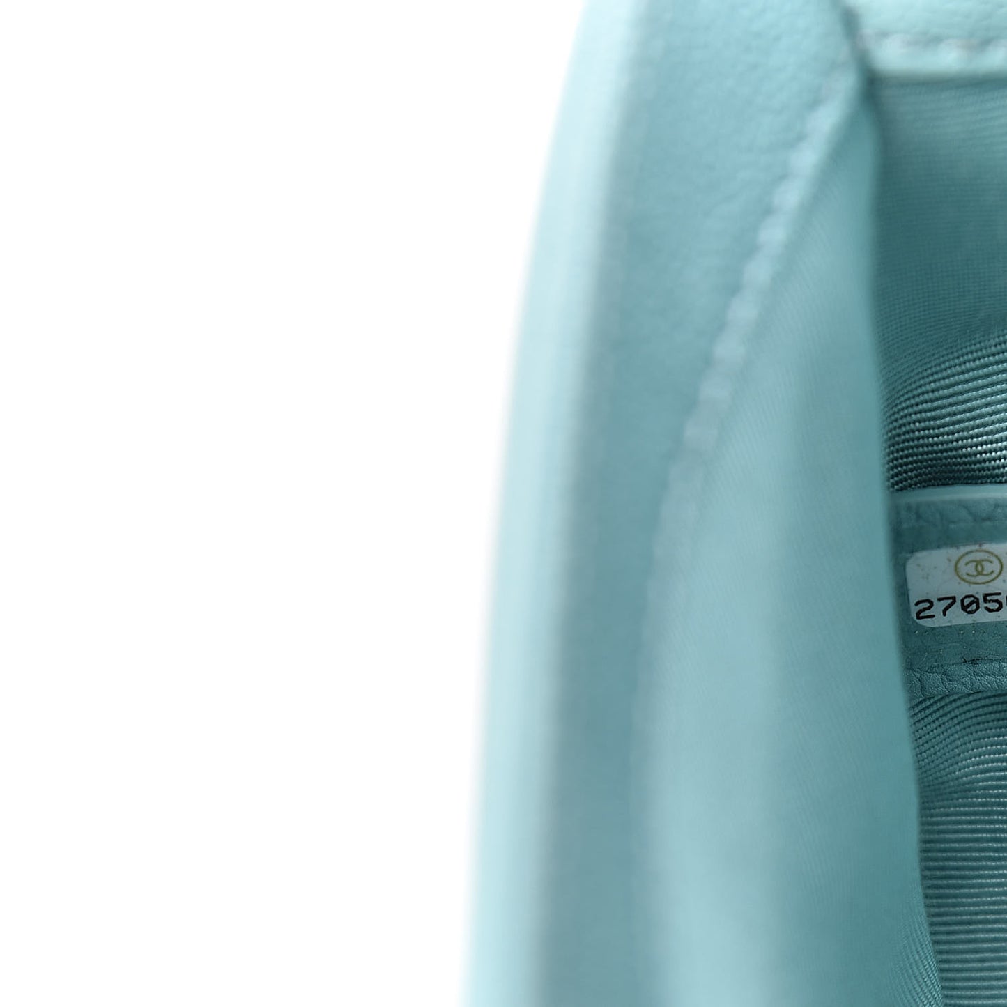 Caviar Quilted Small Boy Flap Light Blue