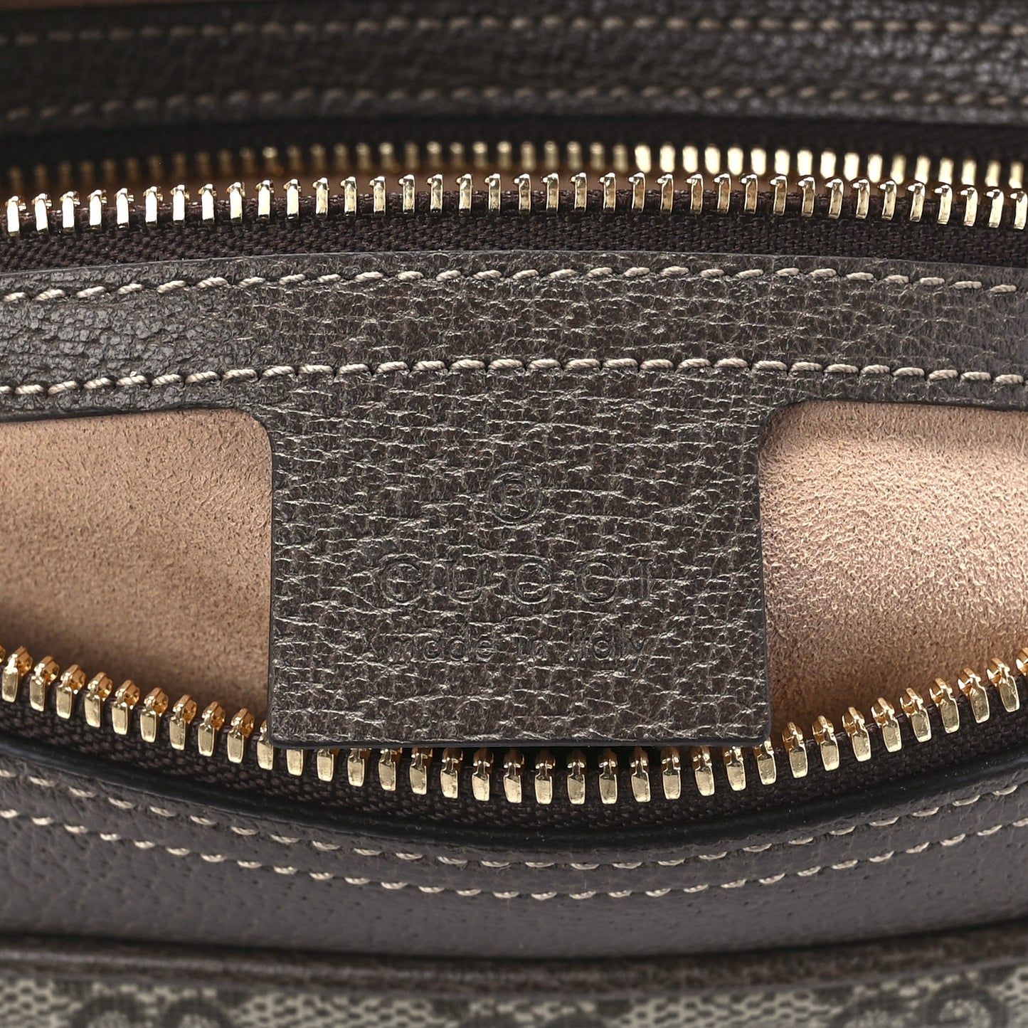 GG Supreme Monogram Web Small Ophidia Shoulder Bag Brown