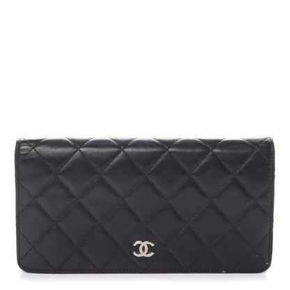 Chanel Lambskin Quilted Yen Wallet Black 1 of 17