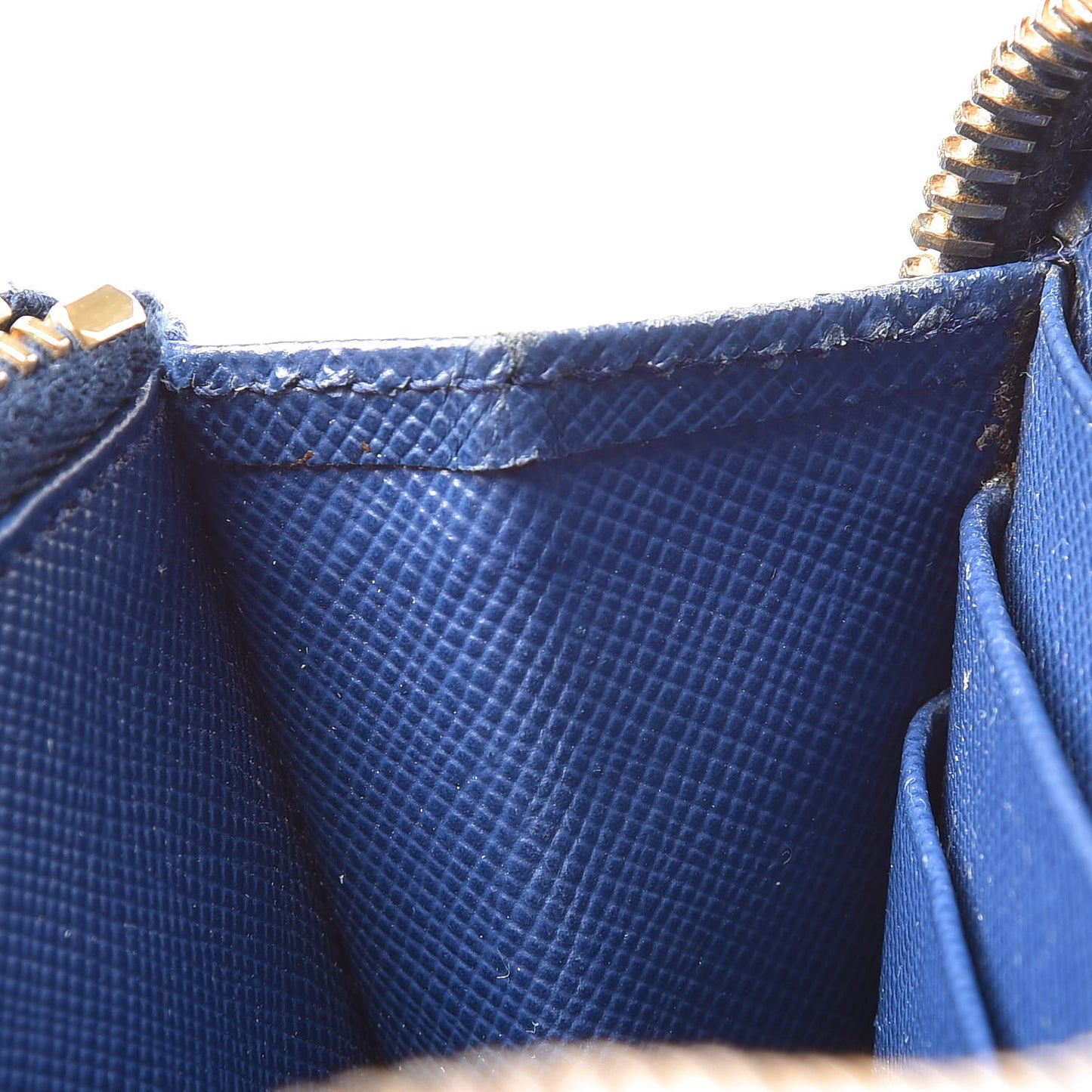 Saffiano Metal Zip Around Wallet Bleuette