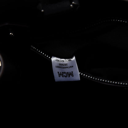 MCM Calfskin Ottomar Monogram Medium Essential Tote Black 9 of 11