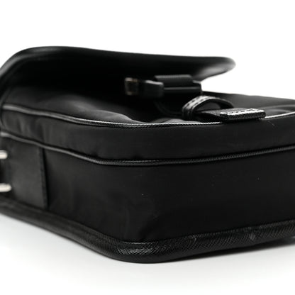 Prada Re-Nylon Saffiano Mini Pocket Single Snap Buckle Messenger Bag Black 9 of 11