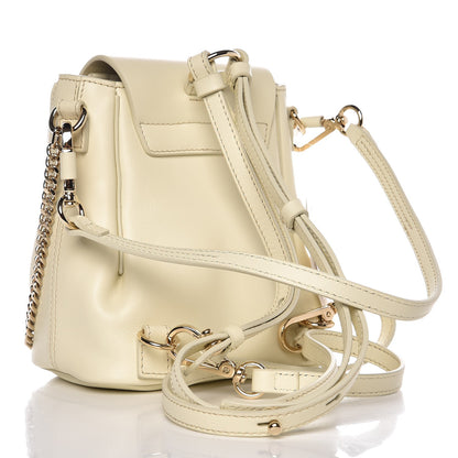 Chloe Calfskin Quilted Small Faye Backpack Natural White 5 of 14