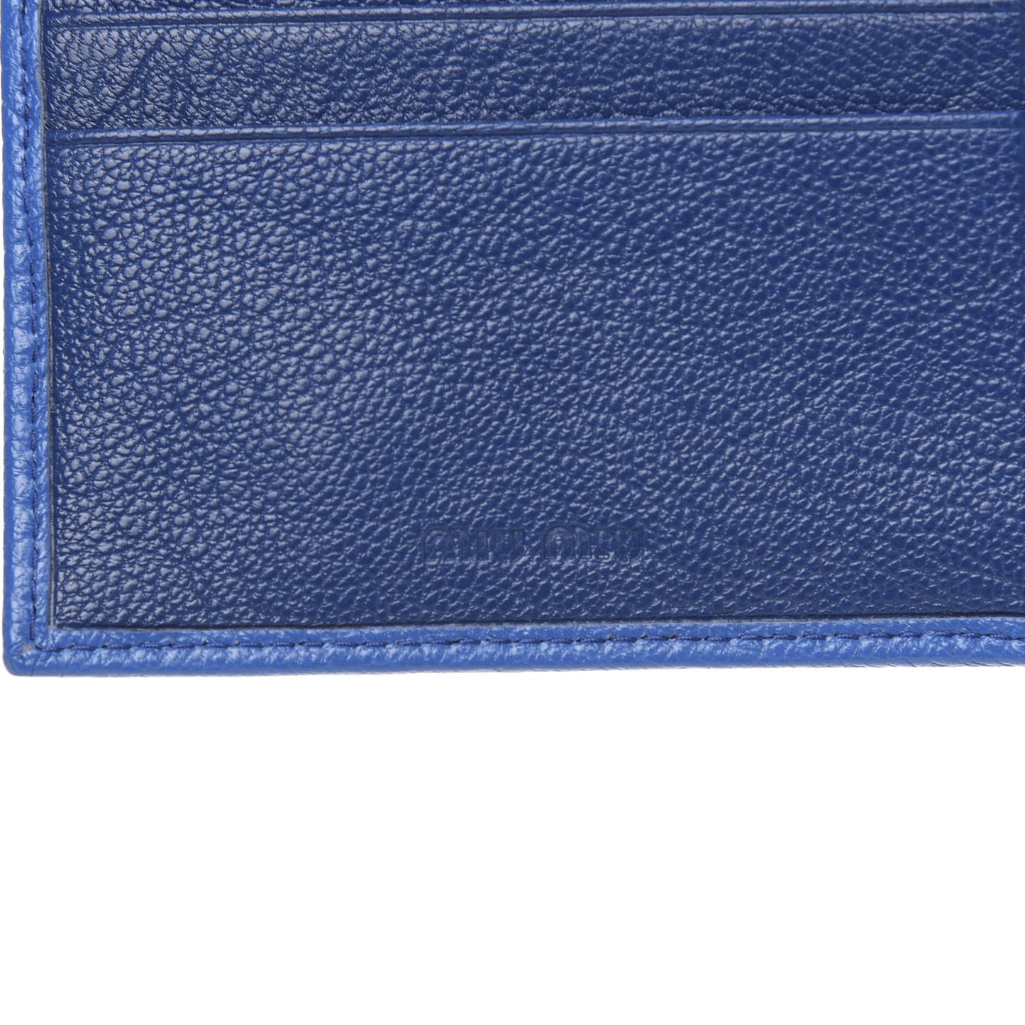 Goatskin Madras Bi-Color Continental Wallet Cobalto Marea