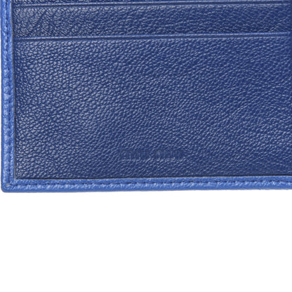 Miu Miu Goatskin Madras Bi-Color Continental Wallet Cobalto Marea 6 of 7