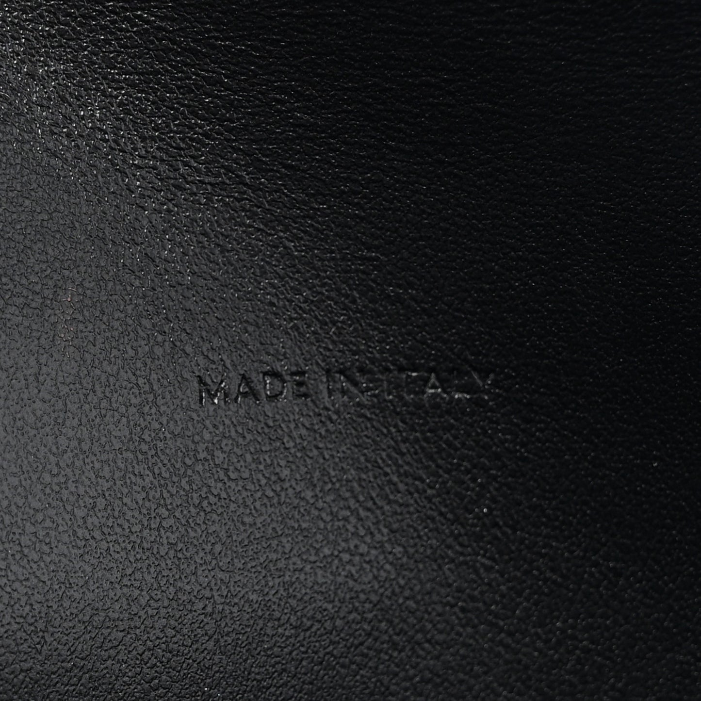Shiny Calfskin Triomphe Margo Wallet on Chain Black