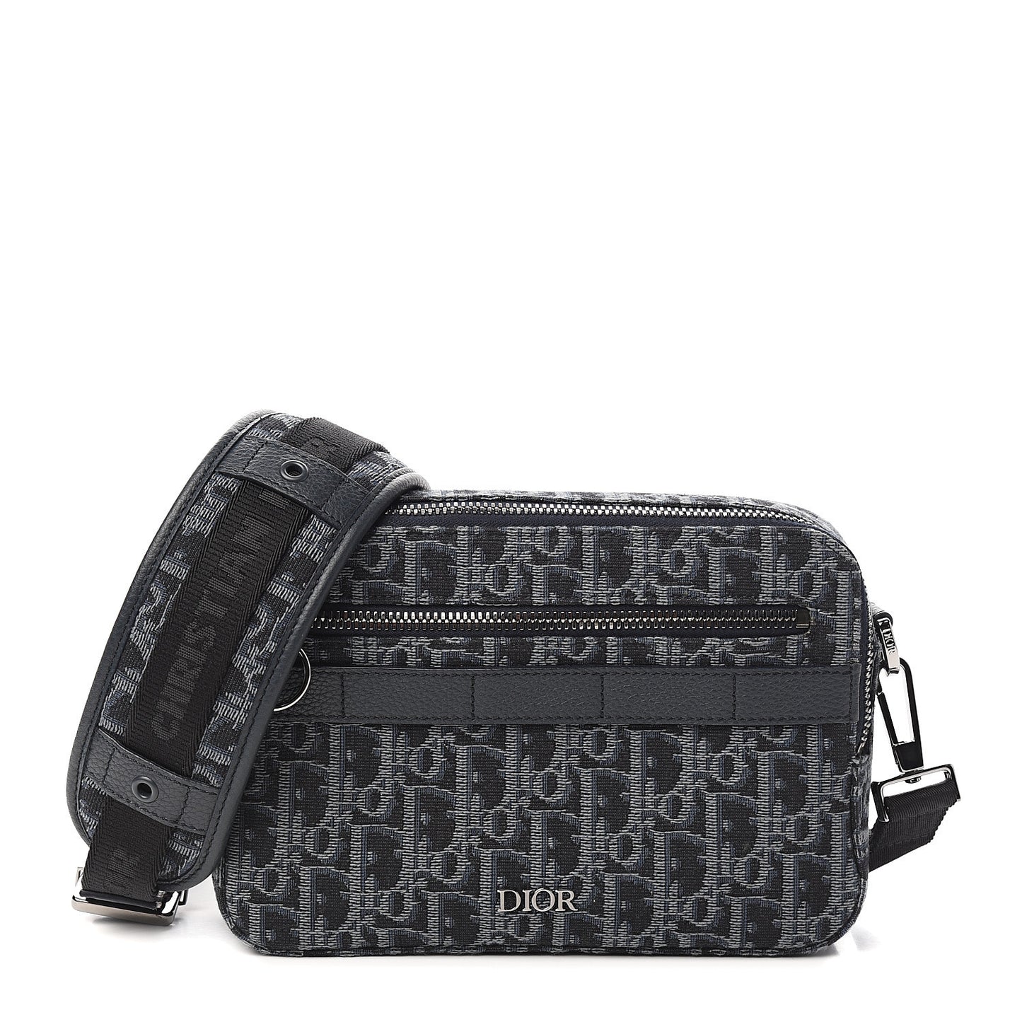 HOMME Oblique Jacquard Safari Messenger Navy Blue