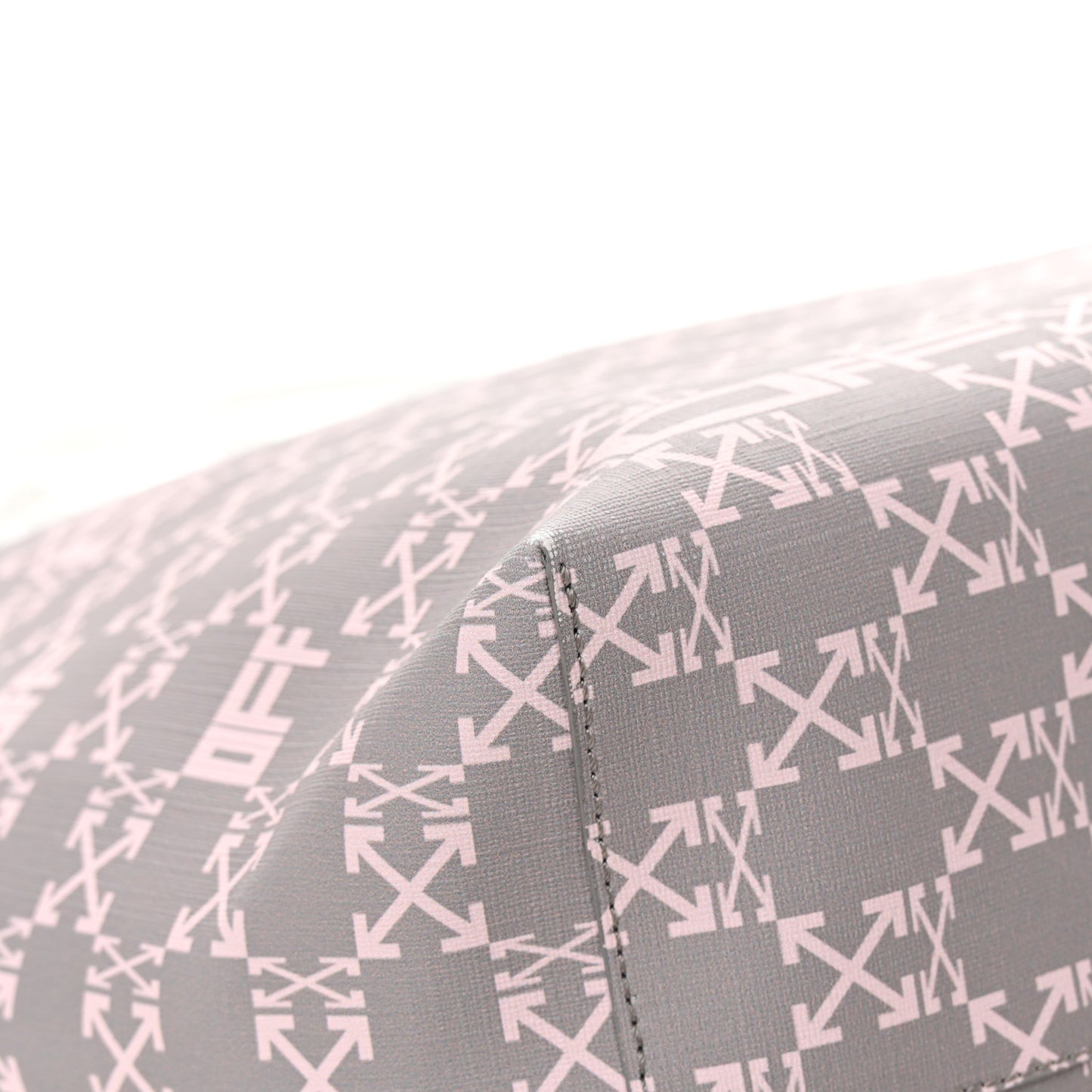 Coated Canvas Arrow Print Day Off Tote Bag White