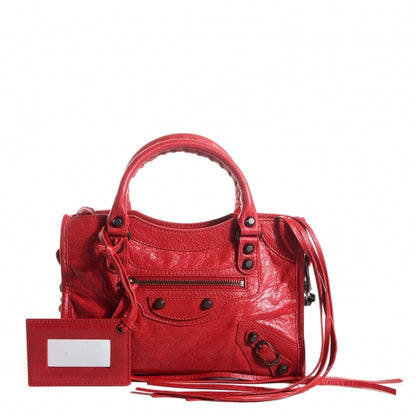 Balenciaga Agneau Classic Hardware Mini City Rouge Cardinal 12 of 13