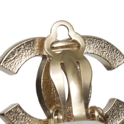 Chanel CC Triple Chain Clip On Earrings Gold 4 of 6