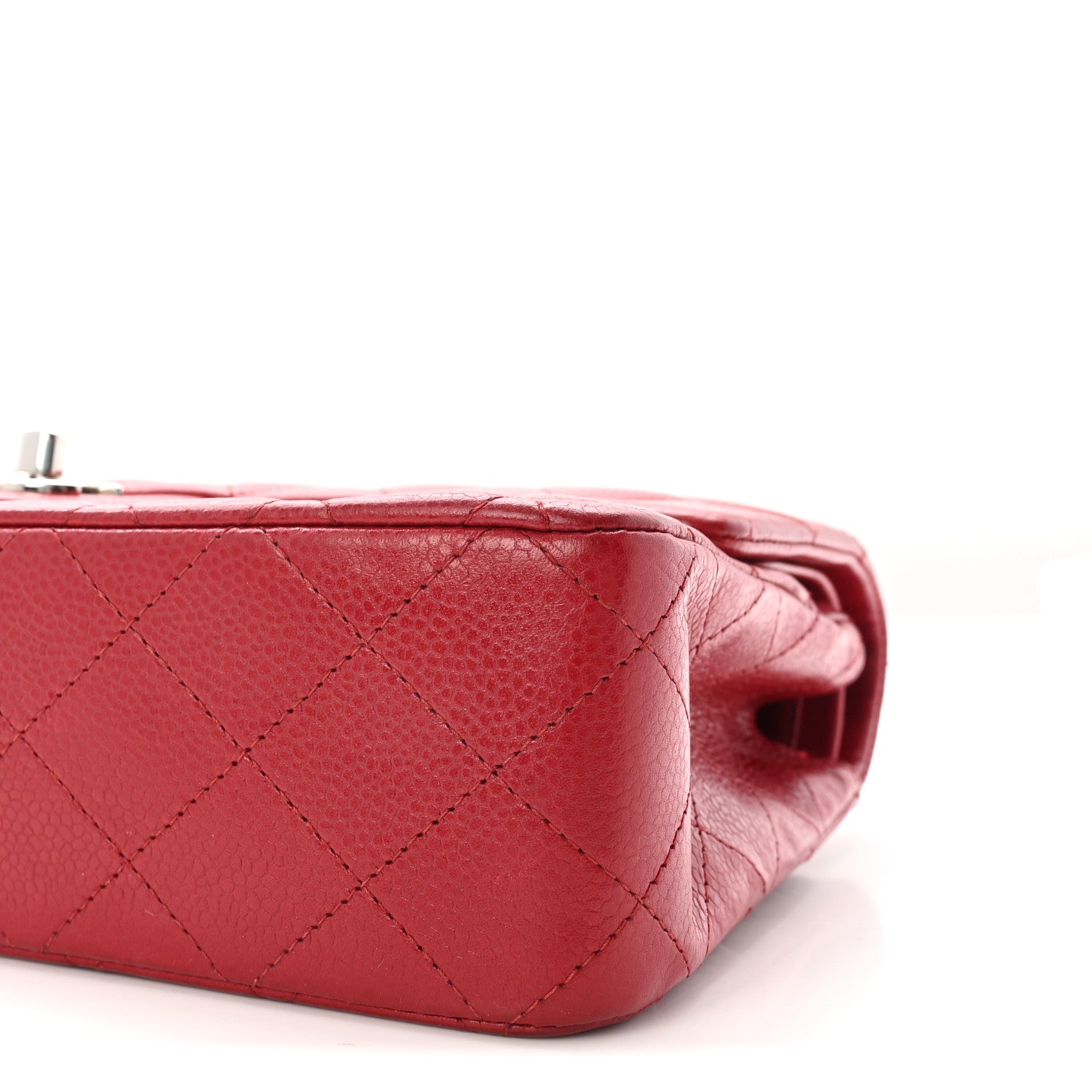 Chanel Caviar Quilted Medium Double Flap Red 10 of 11