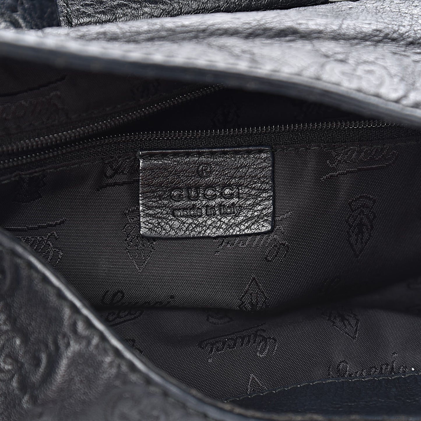 Guccissima Large New Ladies Web Hobo Black