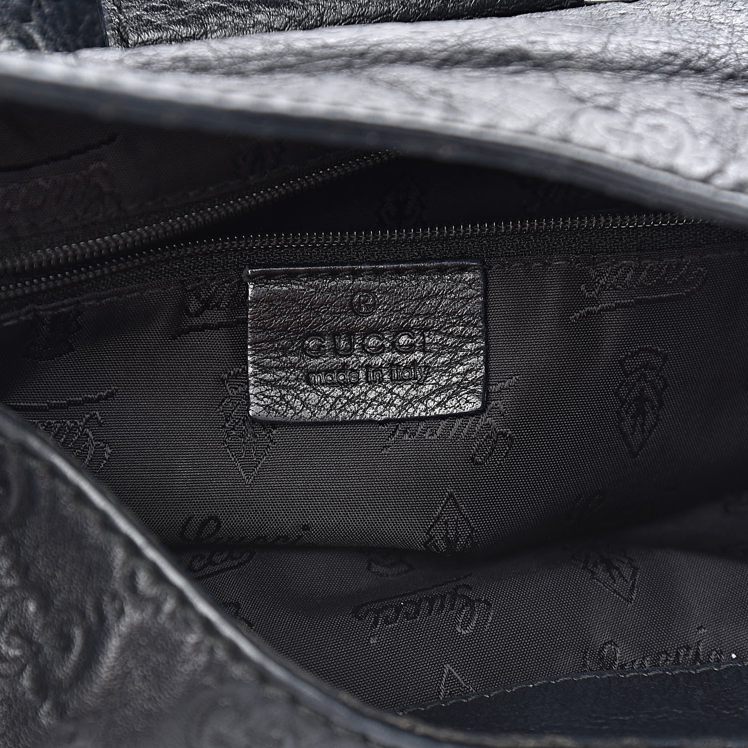 Gucci Guccissima Large New Ladies Web Hobo Black 6 of 13