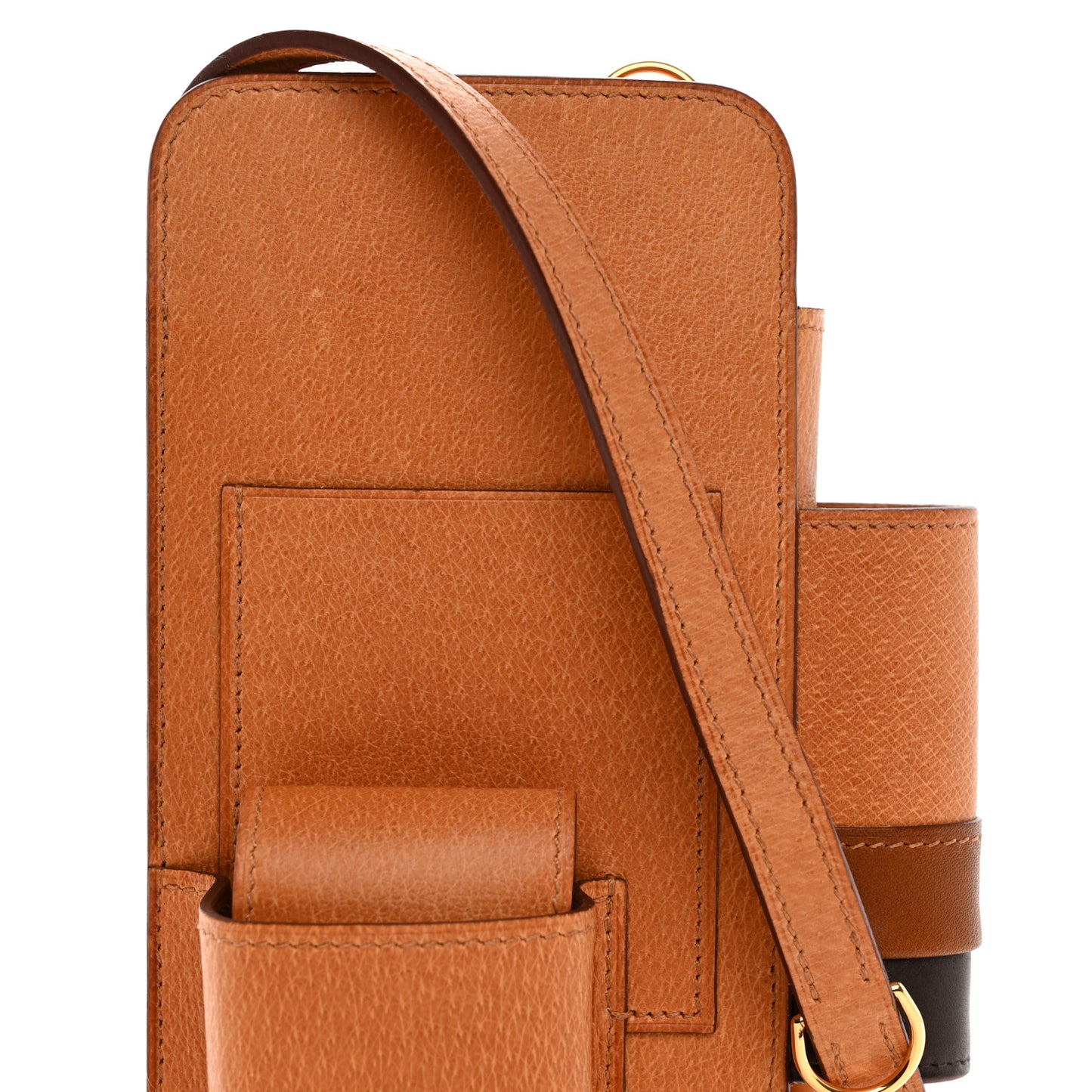 Peau Porc Barenia Hermesway Phone Case Toffee Fauve