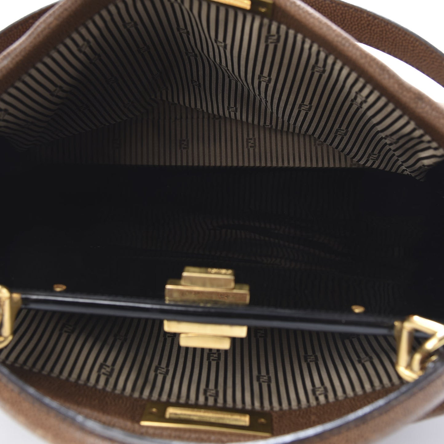 Patent Large Peekaboo Iconic Satchel Brown
