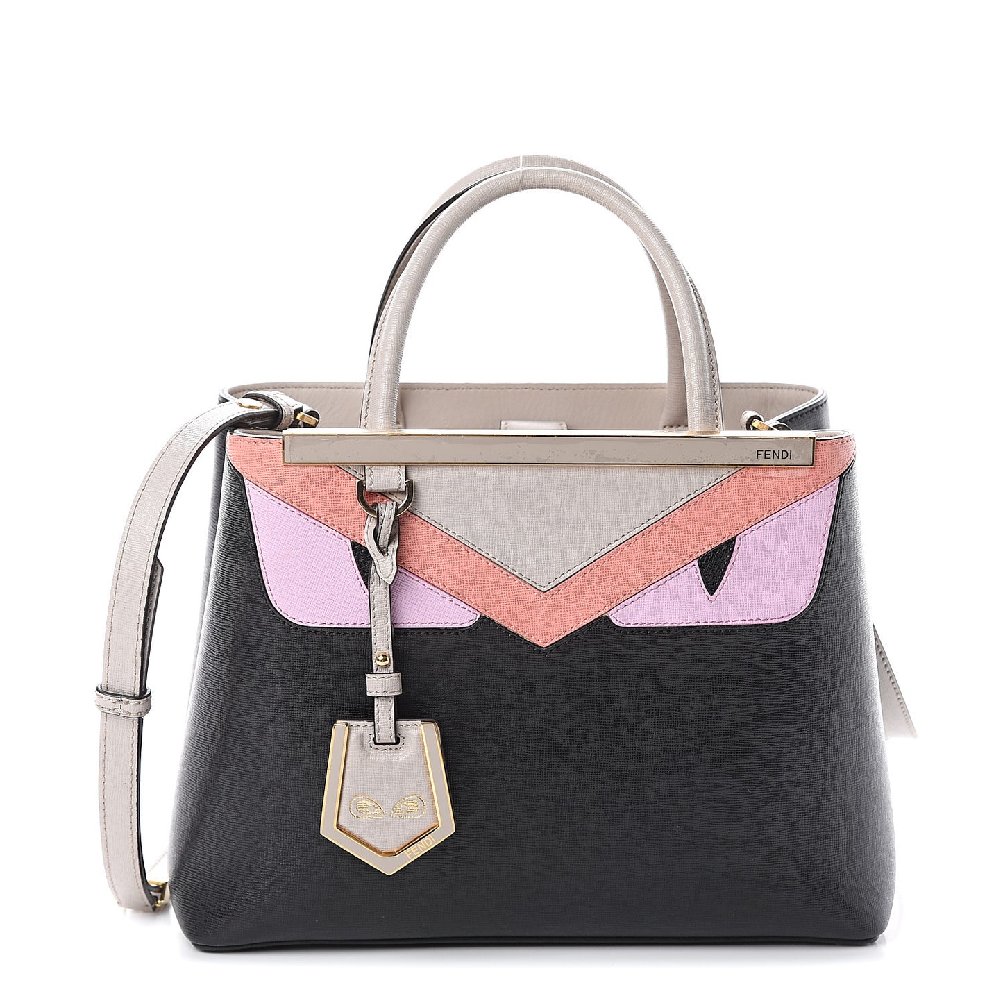 Vitello Elite Monster Petite 2Jours Tote Multicolor Black Grigio Polvere Multicolor