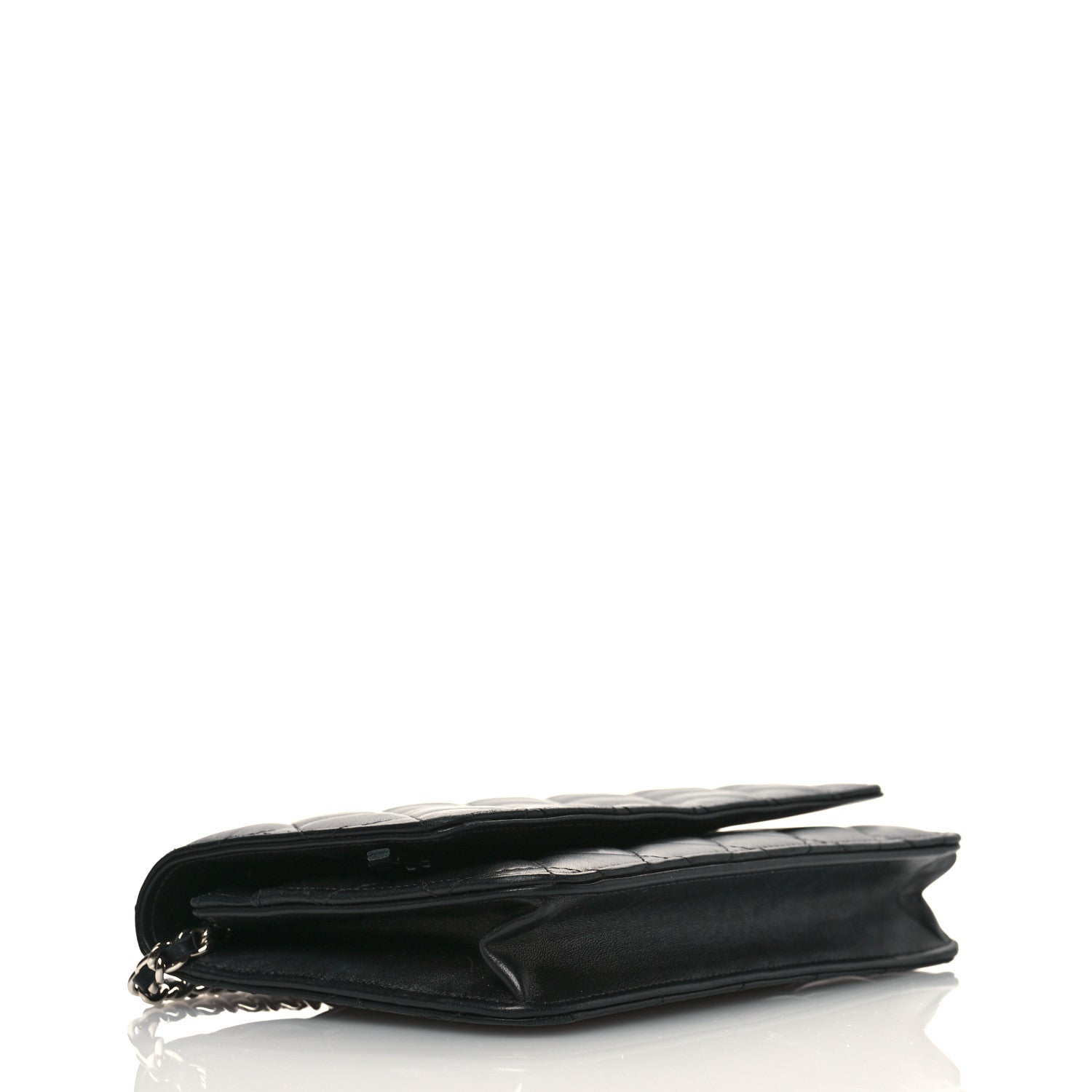 Chanel Lambskin Quilted Wallet On Chain WOC Black 4 of 12