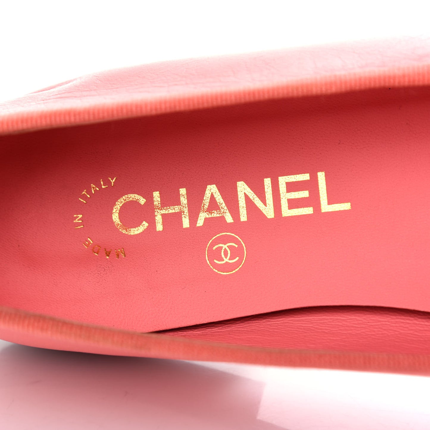 Lambskin Cap Toe CC Ballerina Flats 40 Pink