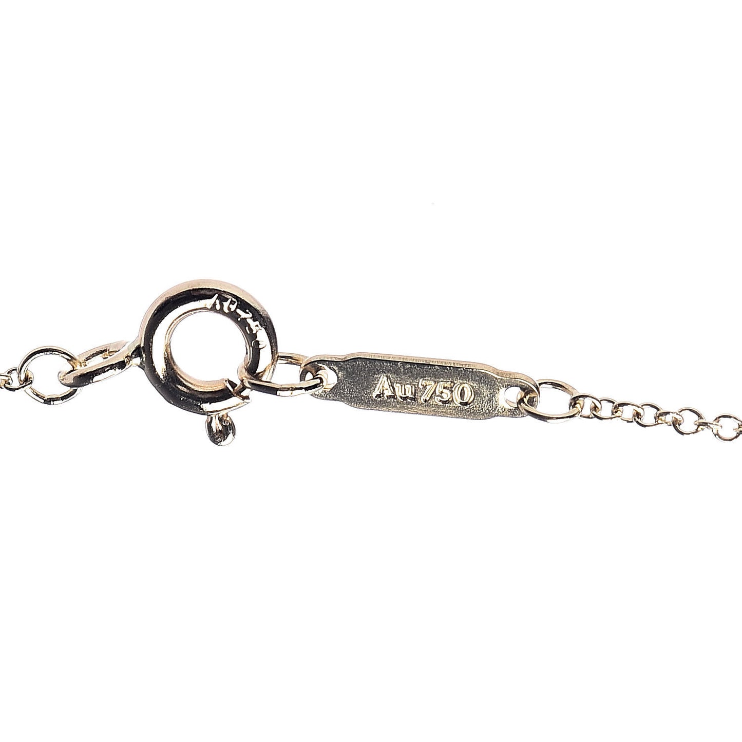18K Yellow Gold Diamond Atlas Pierced Key Pendant Necklace