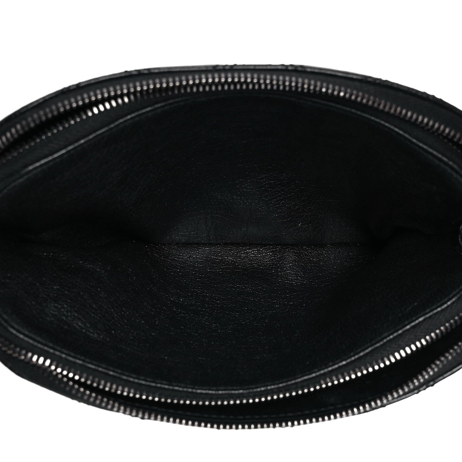Saint Laurent Grained Lambskin Quilted Mini Becky Double Zip Bag Black 6 of 11