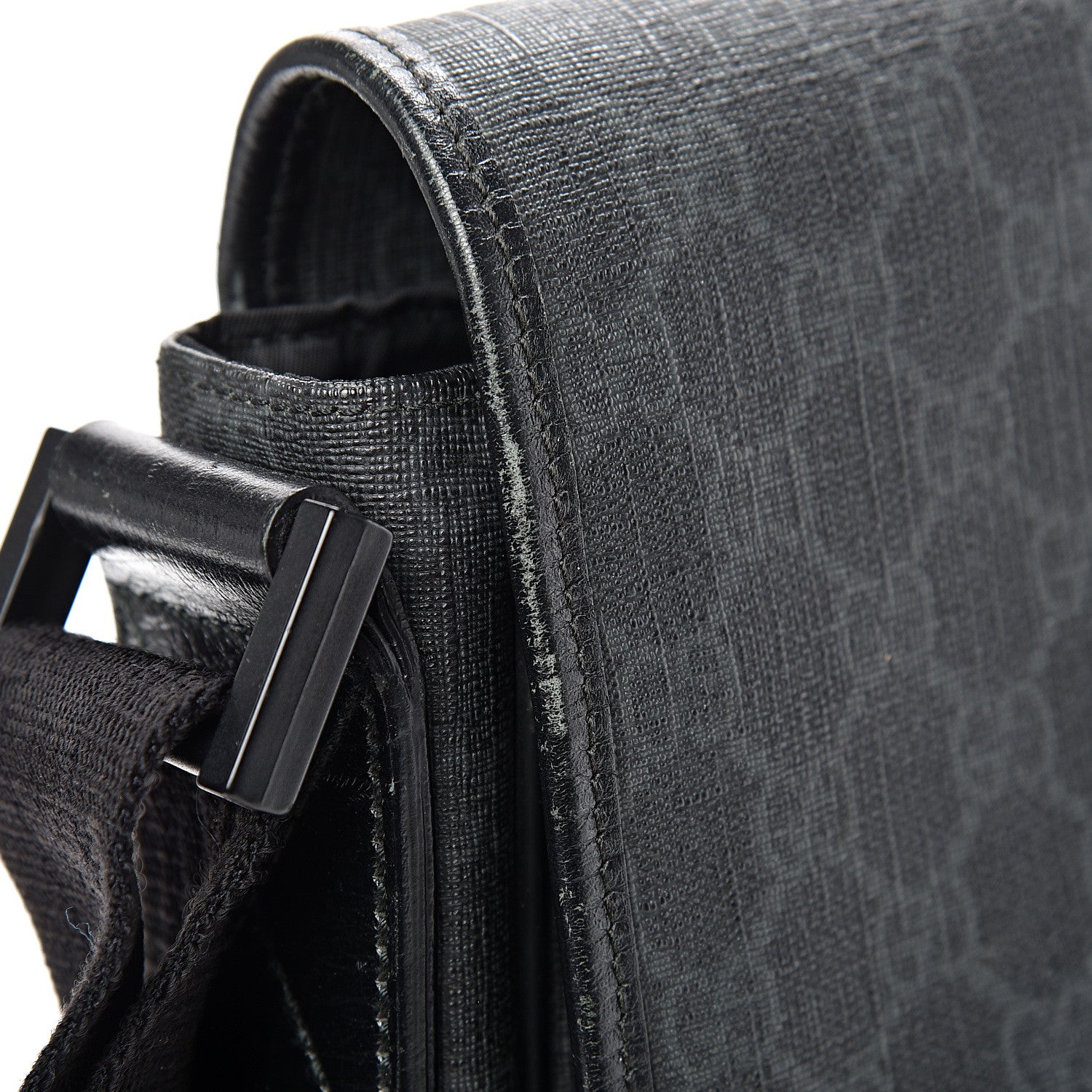 Gucci GG Plus Monogram Medium Flap Messenger Bag Black 15 of 17