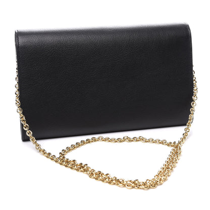 Saint Laurent Calfskin Monogram Belle de Jour Chain Clutch Black 2 of 10