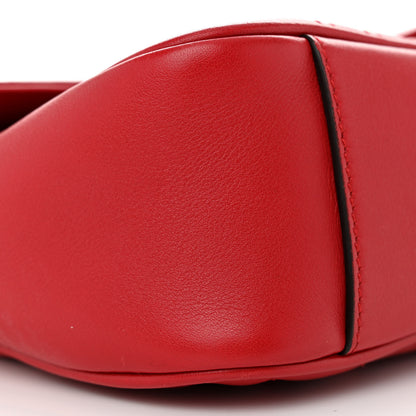 Gucci Calfskin Matelasse Small GG Marmont Shoulder Bag Hibiscus Red 10 of 11