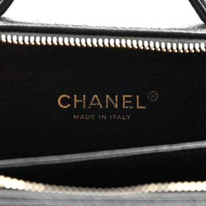 Chanel Caviar Quilted Small CC Filigree Vanity Case Black 6 of 18