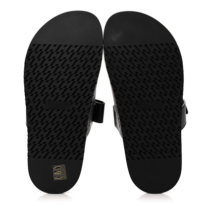 Hermes Calfskin Womens Chypre Sandals 40.5 Black 5 of 9