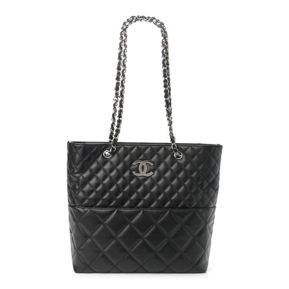 Chanel Calfskin Quilted In The Business North South Tote Black 1 of 10