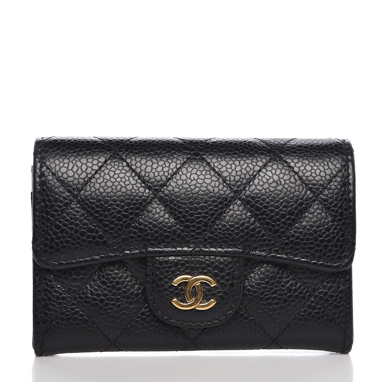 Chanel Caviar Quilted Flap Card Holder Black 1 of 9