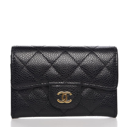 Chanel Caviar Quilted Flap Card Holder Black 1 of 9