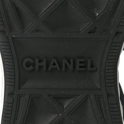 Chanel Velvet Calfskin Mixed Fibers CC Sneakers 35 Black 6 of 8