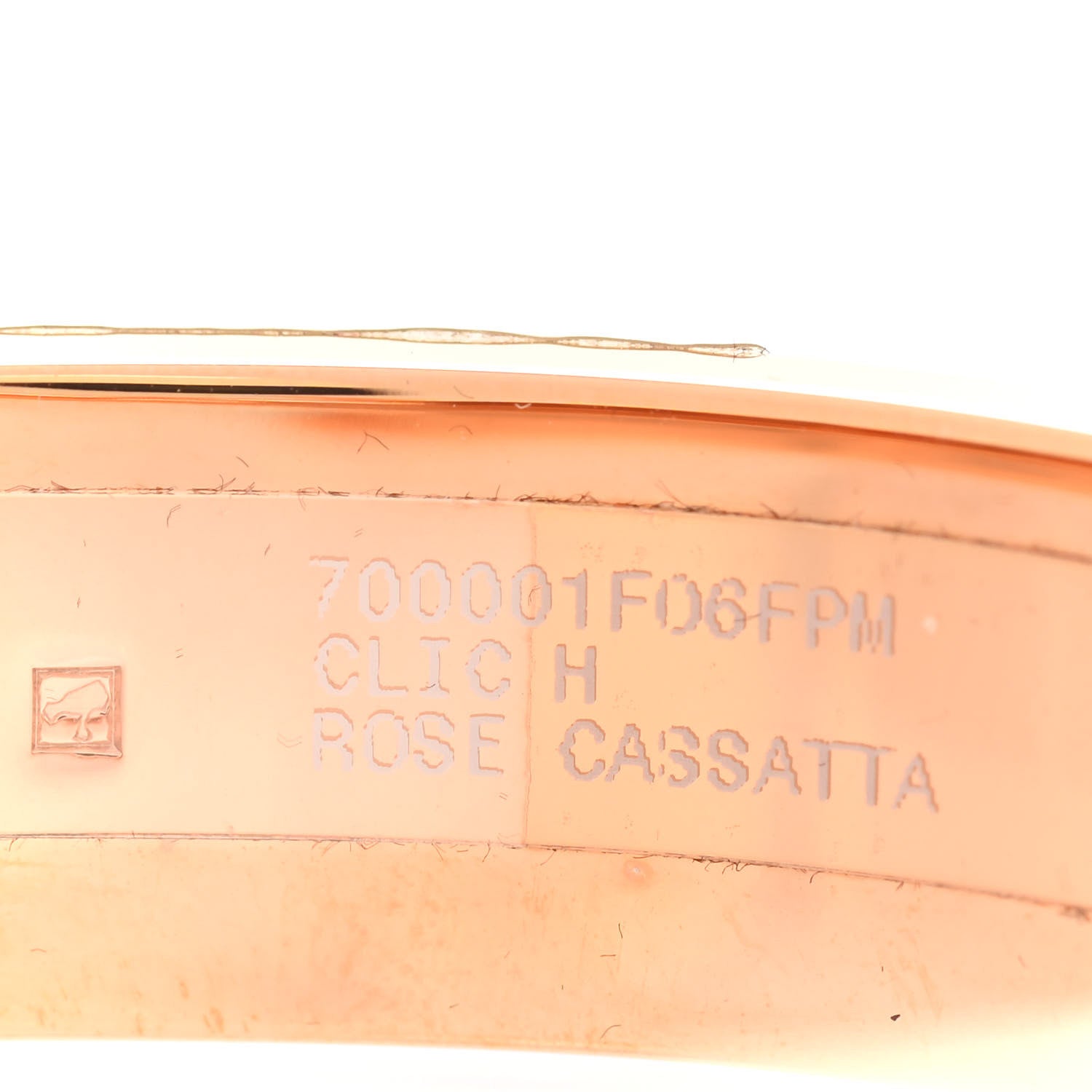 Hermes Enamel Narrow Clic Clac H Bracelet PM Rose Cassatta 5 of 6