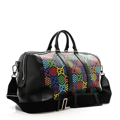 Gucci GG Supreme Monogram Psychedelic Duffle Bag Black Multicolor 2 of 11