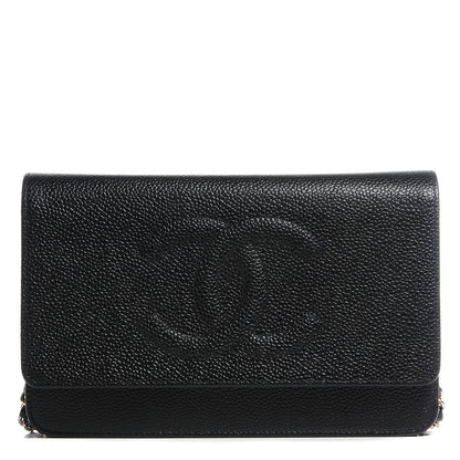 Chanel Caviar Timeless CC Wallet on Chain WOC Black 1 of 9