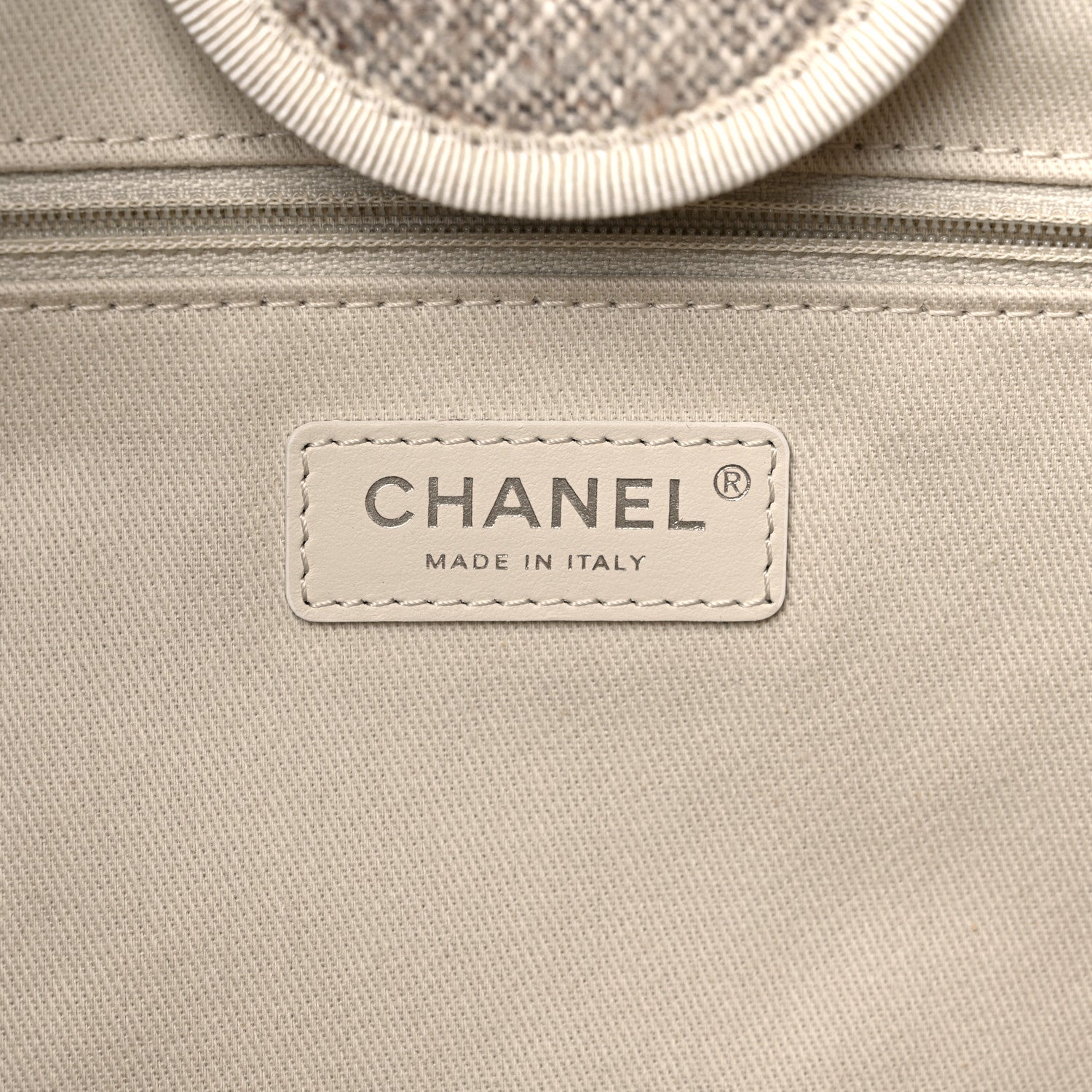 Chanel Mixed Fibers Calfskin Medium Deauville Tote Beige 6 of 12