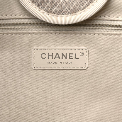 Chanel Mixed Fibers Calfskin Medium Deauville Tote Beige 6 of 12
