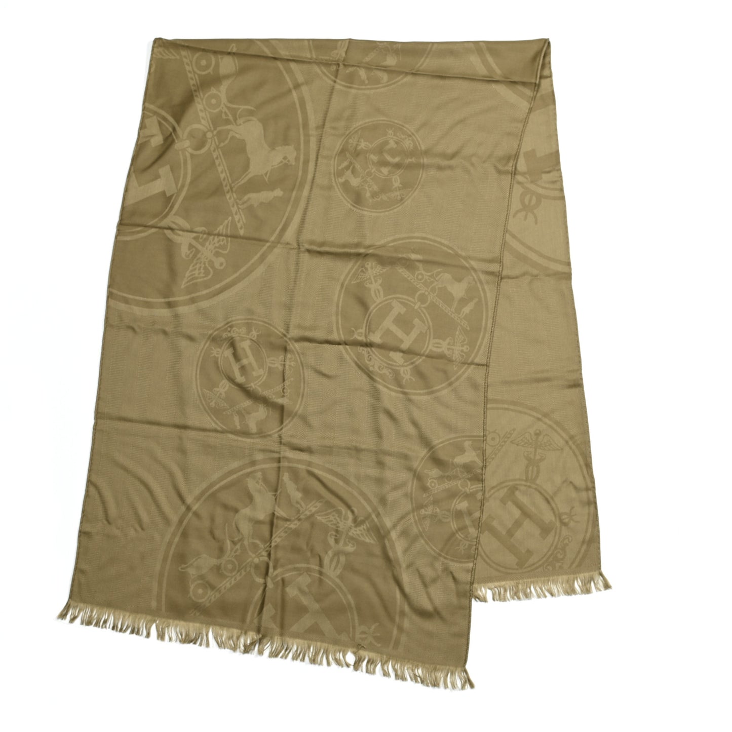 Cashmere Silk New Libris Confettis D'Ex Libris Stole Vert Army